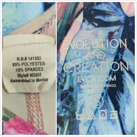 Evolution and Creation high rise tropical foliage dream catcher legging sz S - Picture 9 of 9